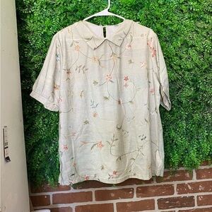 Floral Cream Women's Top